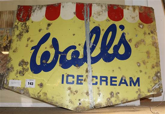 Walls enamel sign